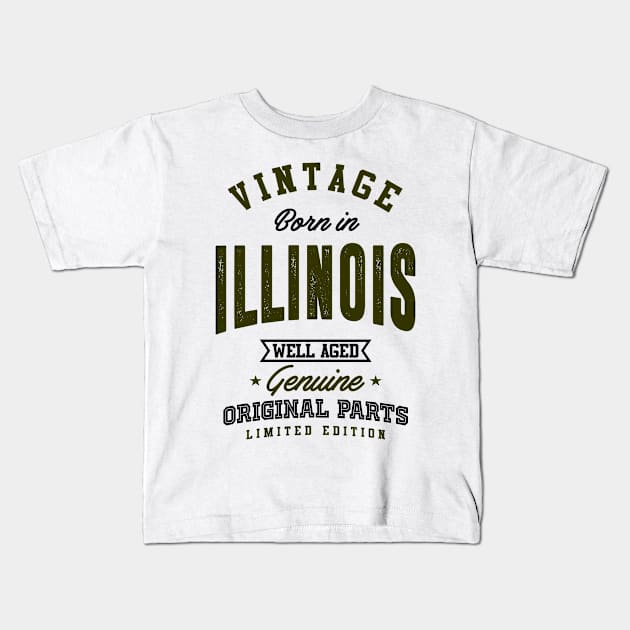 Illinois Kids T-Shirt by C_ceconello